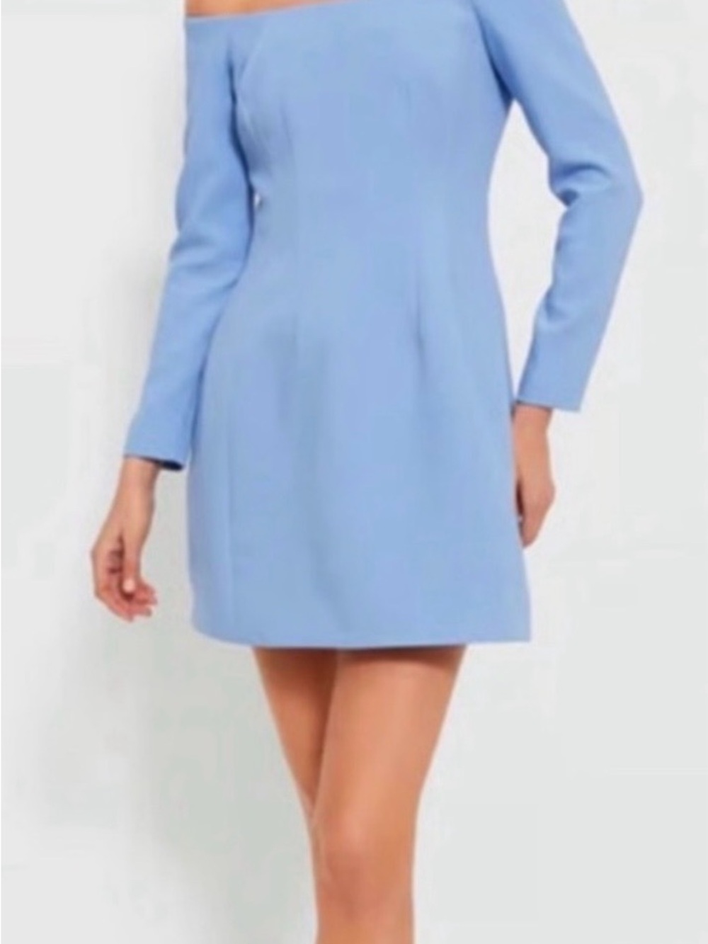 Tuckernuck Off-Shoulder Light Blue Mini Dress
